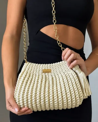 Bolsa Artesanal de Crochê