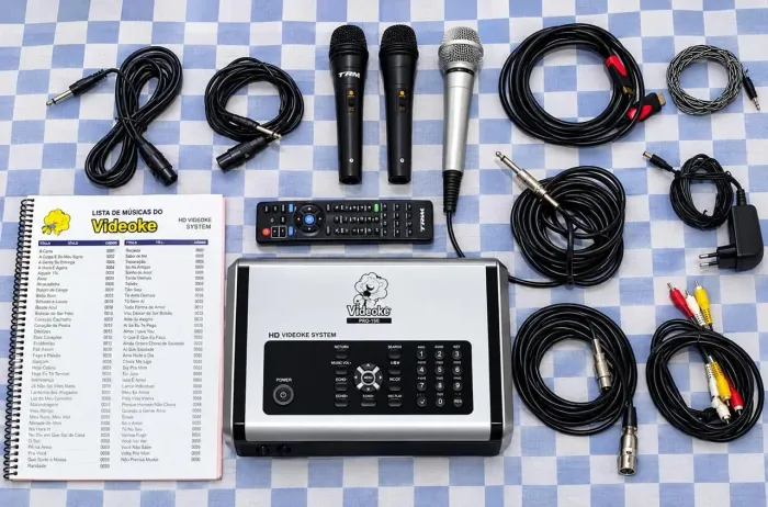 VÍDEOKÊ PRO 750- Completo e pouquíssimo usado