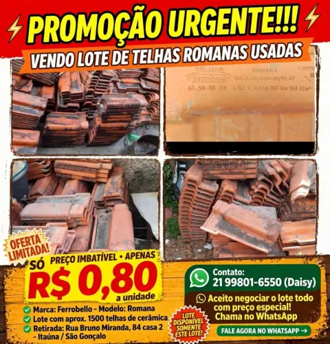 Vendas de telha usada