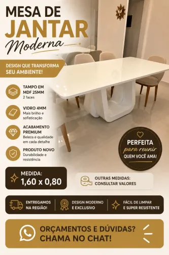 MESA DE JANTAR RETANGULAR