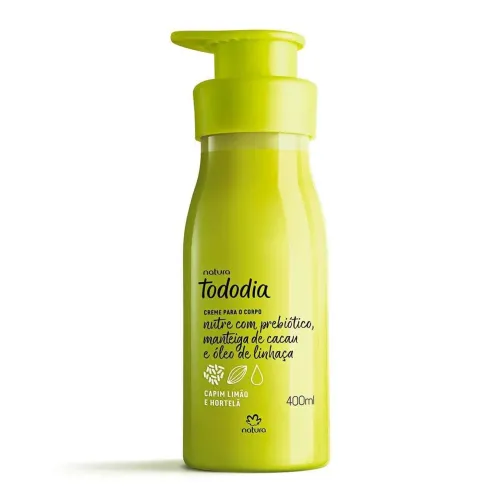Creme Desodorante Nutritivo Para o Corpo Tododia Capim Limão e Hortelã Natura