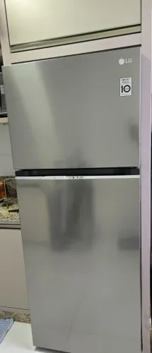 Geladeira LG 395L Inverter Inox 220V - seminova, garantia compressor até 2034