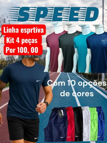 Camisas ou shorts dry-fit P, M, G, GG, G1, G2 e G3