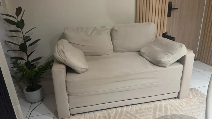 Sofá cama linho 2 lugares
