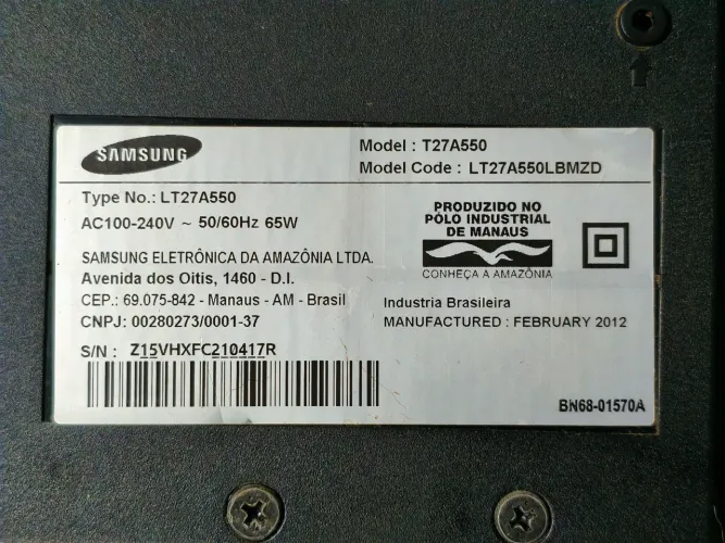 Monitor/ TV Full HD 27" Samsung perfeito