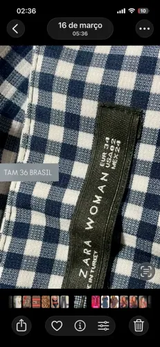 CALÇA XADREZ ZARA JUVENIL ou 34/36