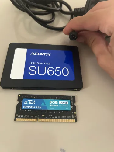SSD ADATA 240gb+ 8gb ram DDR3 1600mhz+carregador notebook Dell original