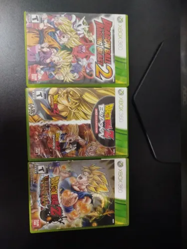 Lote Dragon Ball Z Xbox 360: Budokai HD + Raging Blast 2 + Tenkaichi