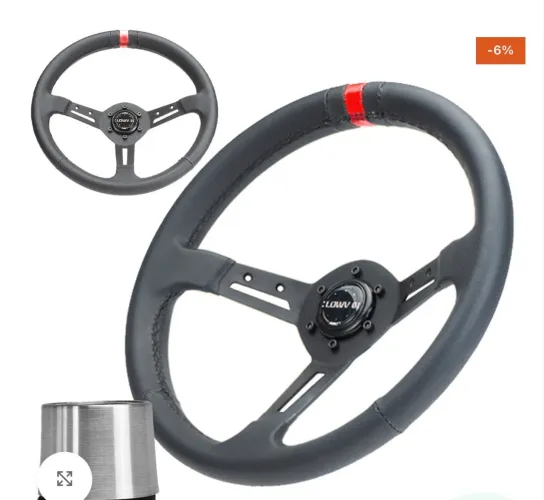 Volante esportivo + cubo Lowv Colt linha GM