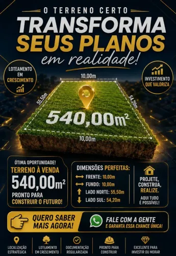 Terreno 540 m² em Paramirim-BA | Documentação em Dia | Excelente Investimento