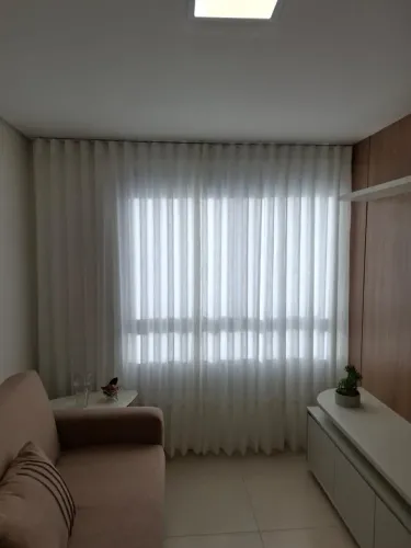 Cortina para sala com forro em promoção modelo trilho suiço tecido alto padrão de qualidad