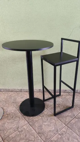 2 jogos mesa alta bistrô 4 banquetas