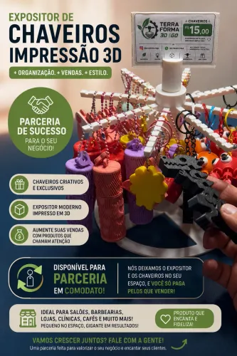 Expositor de chaveiros em comodato