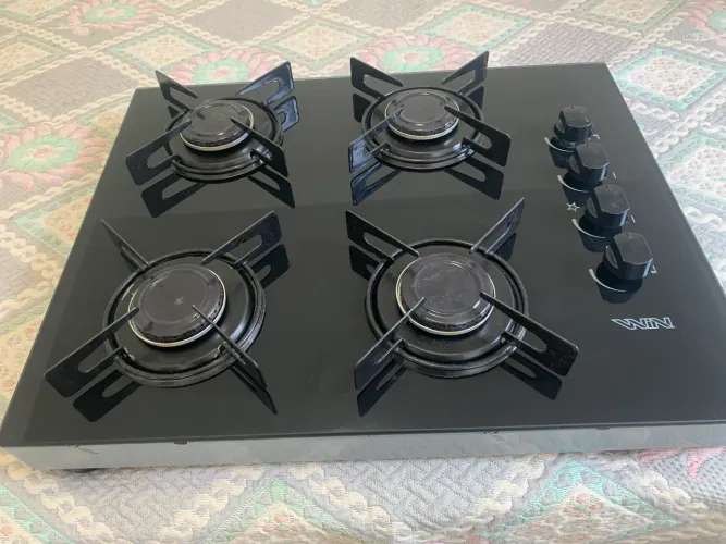 fogão cooktop 4 bocas modelo de sobrepor 