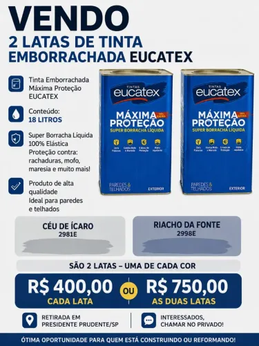 Tinta emborrachada ABAIXOU CADA 350 OU 2 POR 650