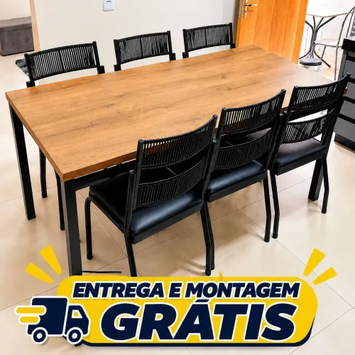 Mesa de jantar 6 cadeiras 