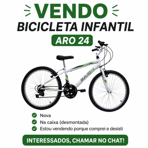 Vendo bicicleta aro 24 na caixa