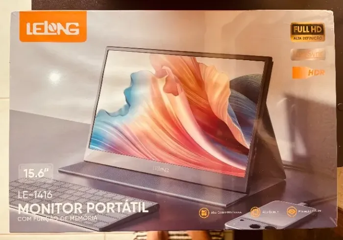 Monitor Portatil 15,6 Polegadas Resolução 1920x1080 60hz Lelong