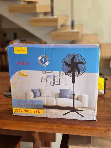 Ventilador de Coluna 43cm Hepta World 5 Pás 3 Velocidades 220V Lacrado com NF e Garantia