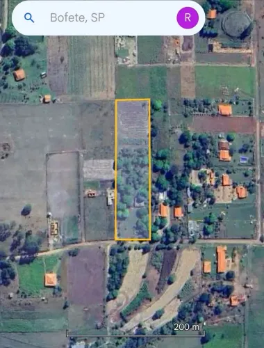 Vende Chácara 10.000m2 a 2,5Km da Rodovia Marechal Rondon em Bofete - SP