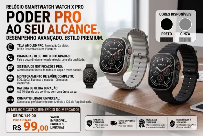 Relógio Smartwatch Watch X Pro