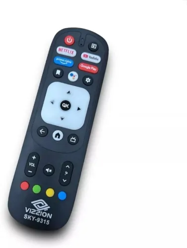 Controle Remoto TV Vizzion Smart 4K DLED Rig Vizzion Android - Compatível com TV Vizzion B