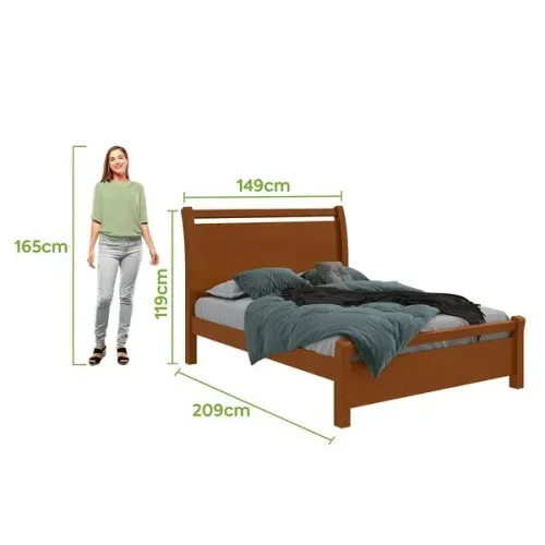 Cama Casal Reali 138x188 MDF Resistente