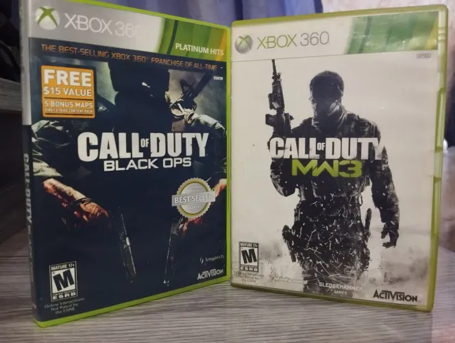 Call of duty Black Ops e Modern Warfare 3 Xbox 360