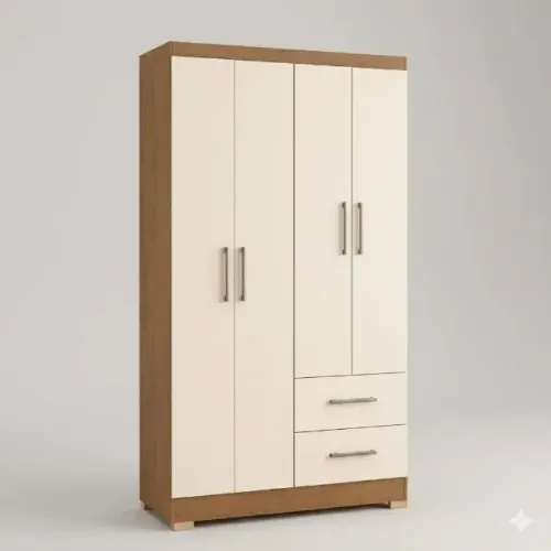 Guarda Roupa Vitoria Noce/Perola (Pagamento no ato da entrega)
