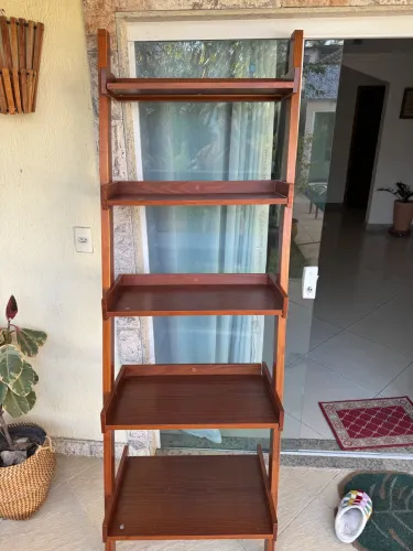 Estante escada madeira tok stok