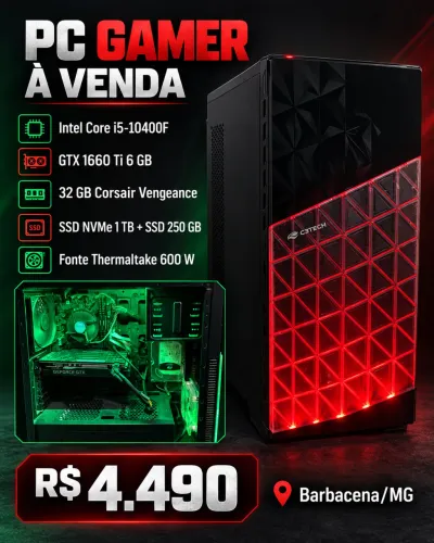 PC GAMER i5 + GTX 1660 Ti + 32 GB RAM