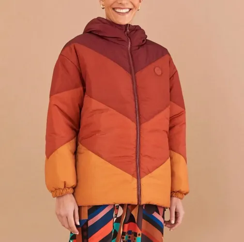 Farm casaco puffer tamanho P dupla face 