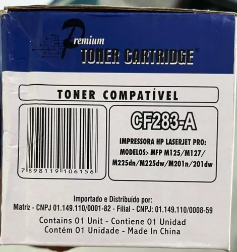 Tonner com 9 unidades valor 200.00