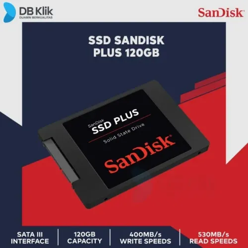 SSD SanDisk Plus 120GB SATA III - 100% Funcional e Formatado