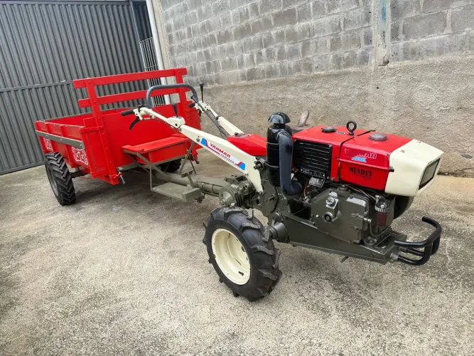 Micro trator Yanmar Tobata Tc 11 com carroça tracionada Zero