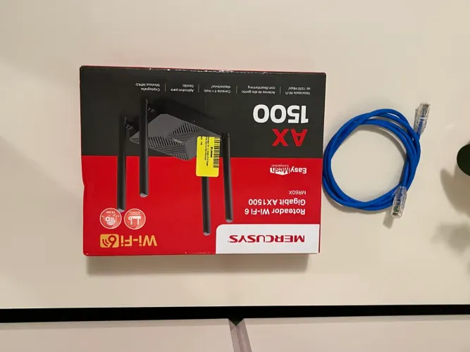 Roteador Wifi 6 Mercusys + Cabo RJ 45 Novo Anapolis
