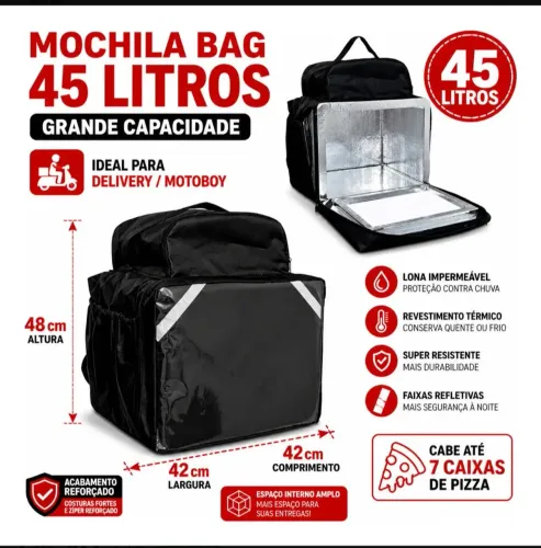 Bag com isopor 45L