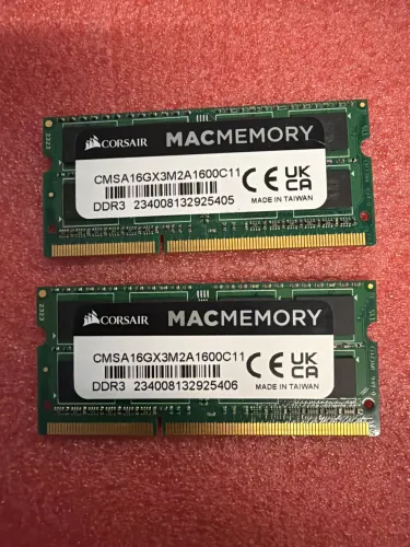 16gb de memória em dois pentes Macmory da Corsair