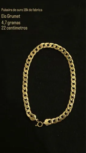 Pulseira de ouro 18K modelo Grumet 