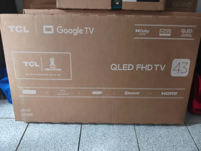 TV SMART TCL 43" QLED 4K LACRADA COM NOTA E GARANTIA DE FÁBRICA