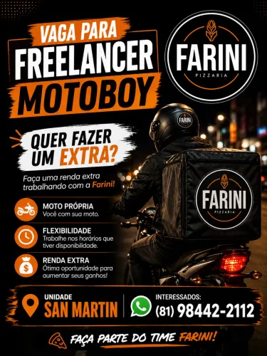 VAGA PARA FREELANCER MOTOBOY