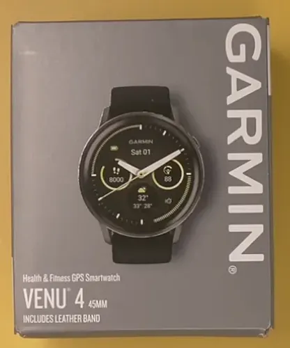 garmin Venu 4 45 mm novo, 1 ano de garantia
