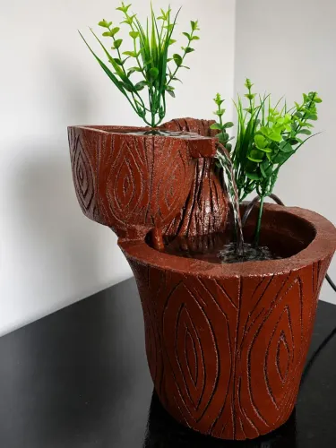Fonte Chafariz relaxante rústica estilo árvore decorativa