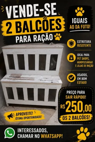 2 balcões de ração