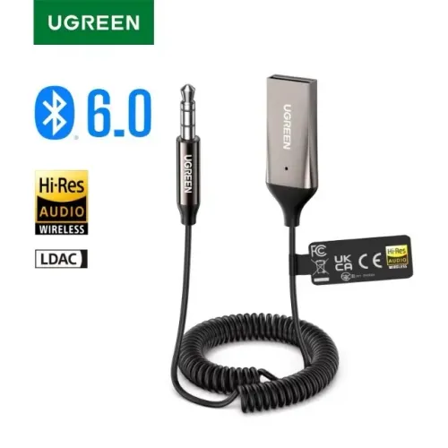 Receptor Bluetooth 6.0 UGREEN Auxiliar LDAC Para Carro