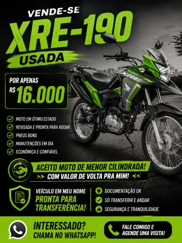 XRE- 190 ( PRONTA P/ TRANSFERÊNCIA!