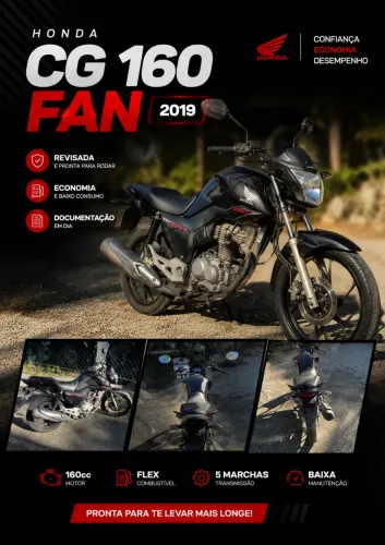 HONDA CG 160 FAN 2019 ? ECONÔMICA, CONFIÁVEL E PRONTA PARA RODAR!