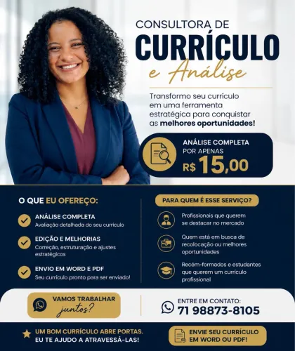 Análise e confecção de currículo