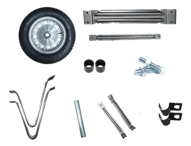 Kit Roda Completa para Carrinho de Mão e Carriola com Pneu, Câmara, Eixo e Peças de Reposi