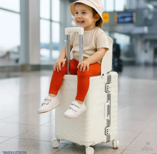 Mala viagem M 23kg com encosto baby